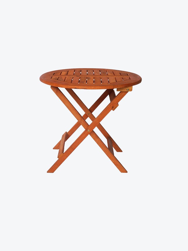 Medium faux wood table lamp Yellow - Image 6